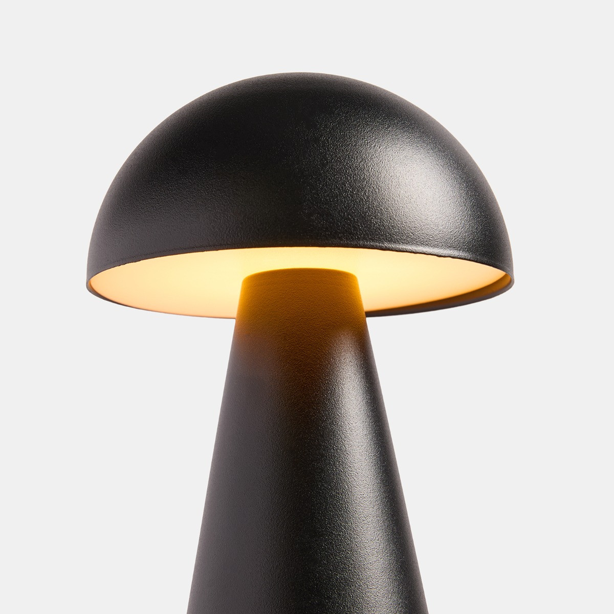 OHS Mushroom Rechargeable Table Lamp - Black>