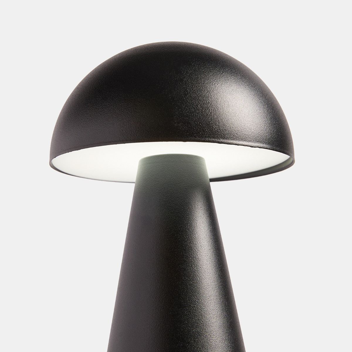 OHS Mushroom Rechargeable Table Lamp - Black>