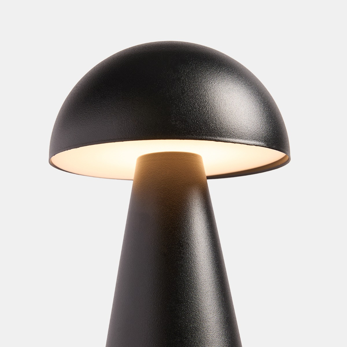 OHS Mushroom Rechargeable Table Lamp - Black>