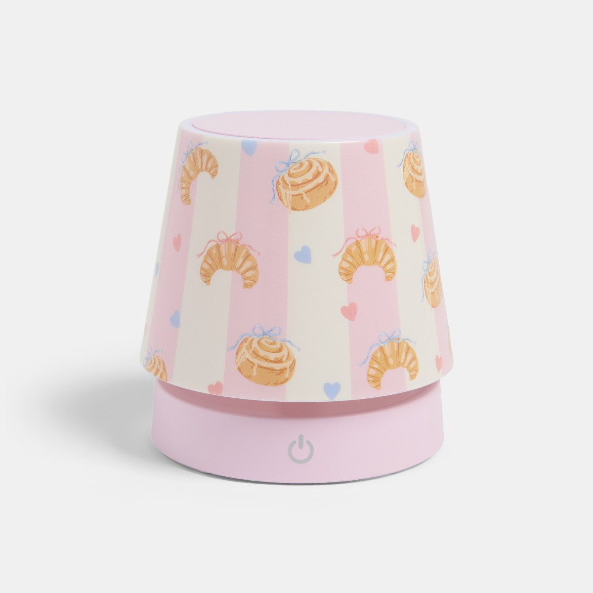 OHS Croissant Print Collapsible Rechargeable Lamp - Pink>