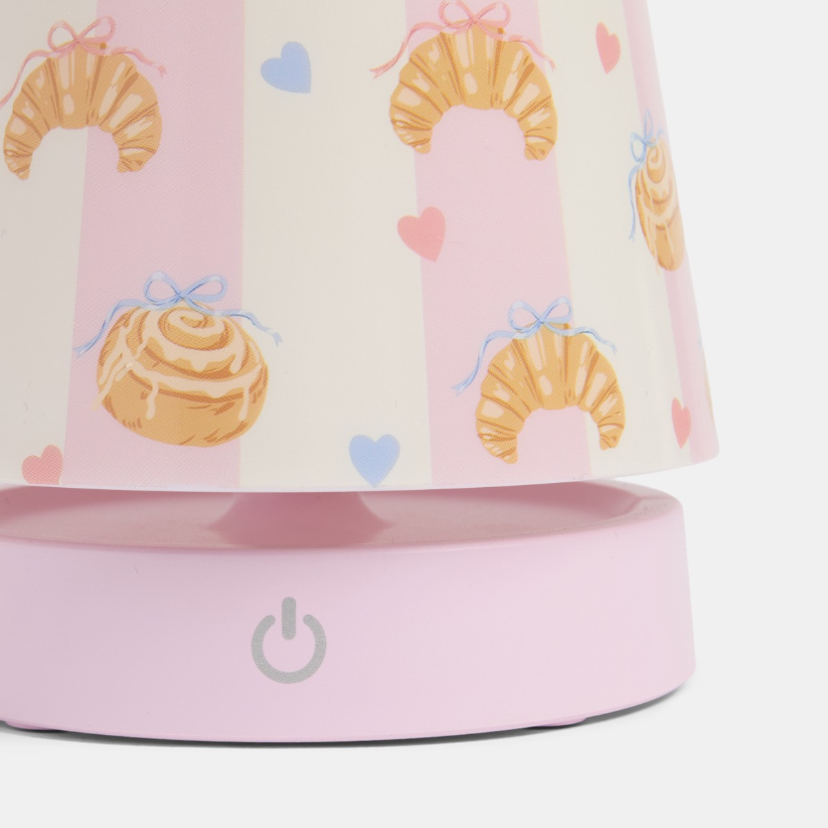 OHS Croissant Print Collapsible Rechargeable Lamp - Pink>
