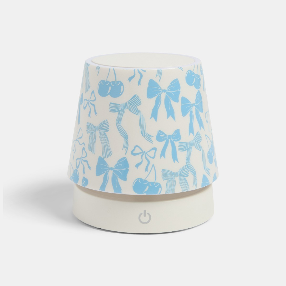 OHS Illustrated Bow Print Collapsible Rechargeable Lamp - Blue>