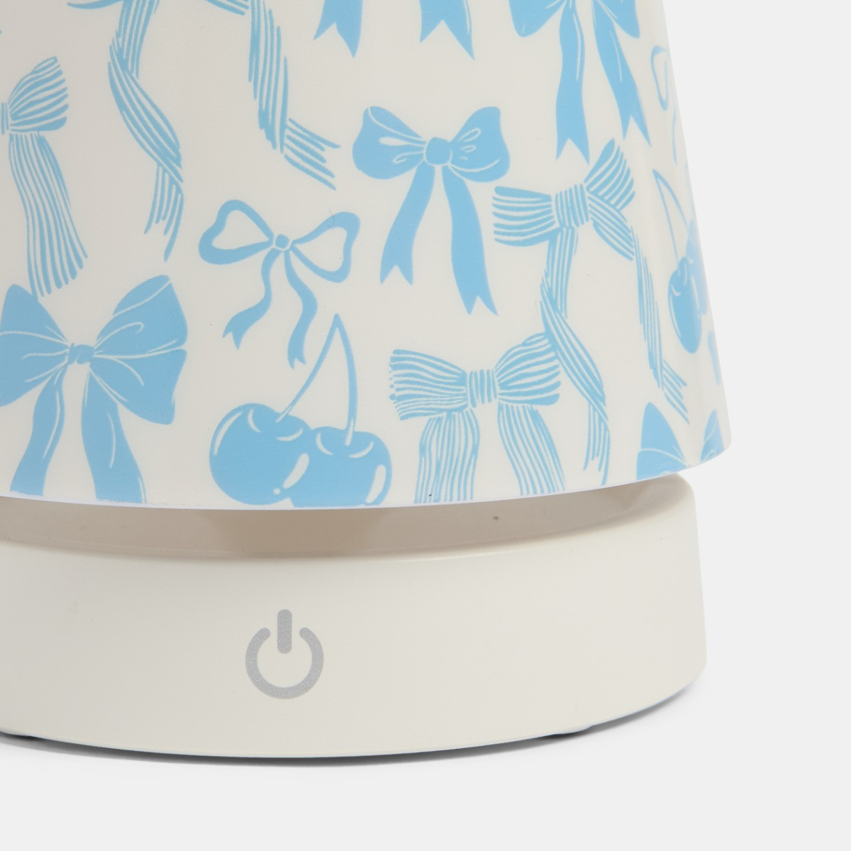 OHS Illustrated Bow Print Collapsible Rechargeable Lamp - Blue>