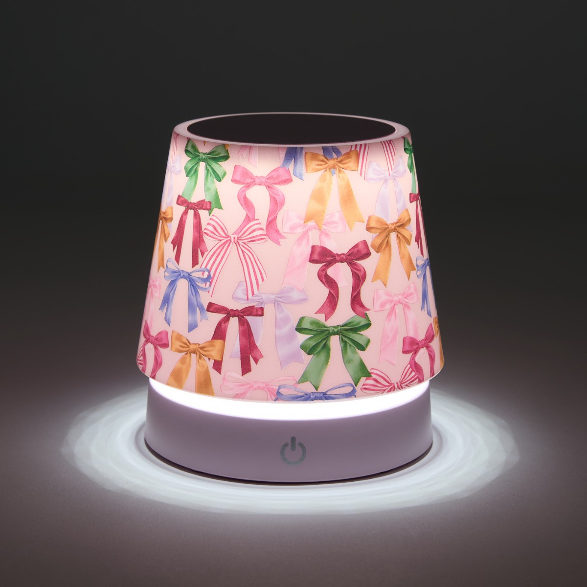 OHS Multi Bow Print Collapsible Rechargeable Lamp - Multi>