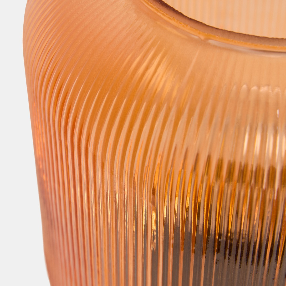 OHS Glass Battery Operated Lamp - Rust/Gold>