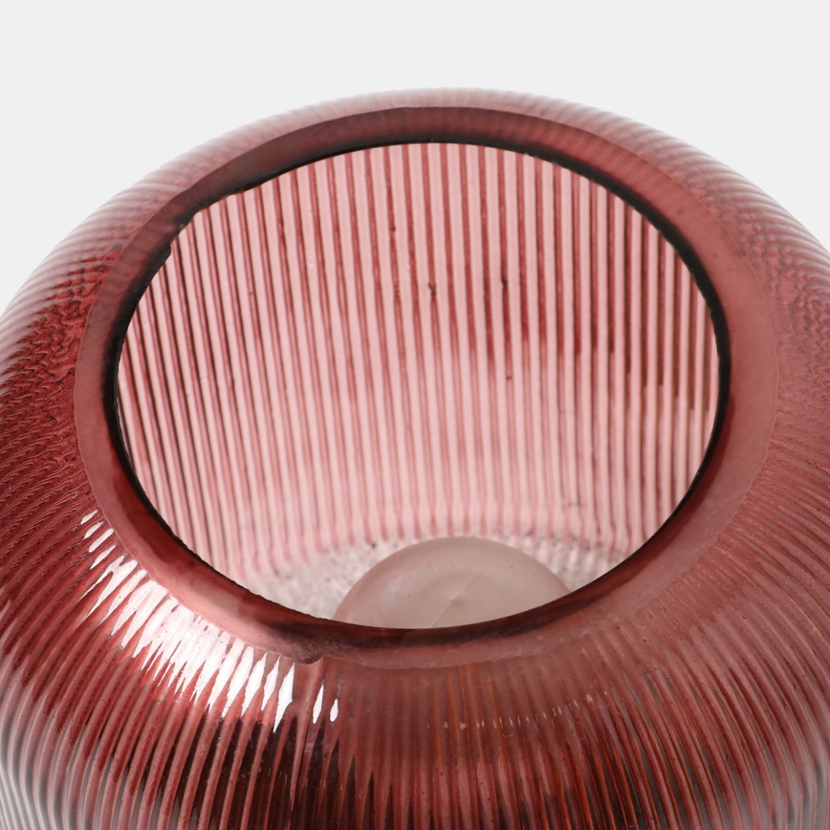 OHS Glass Battery Operated Table Lamp - Burgundy/Gold>