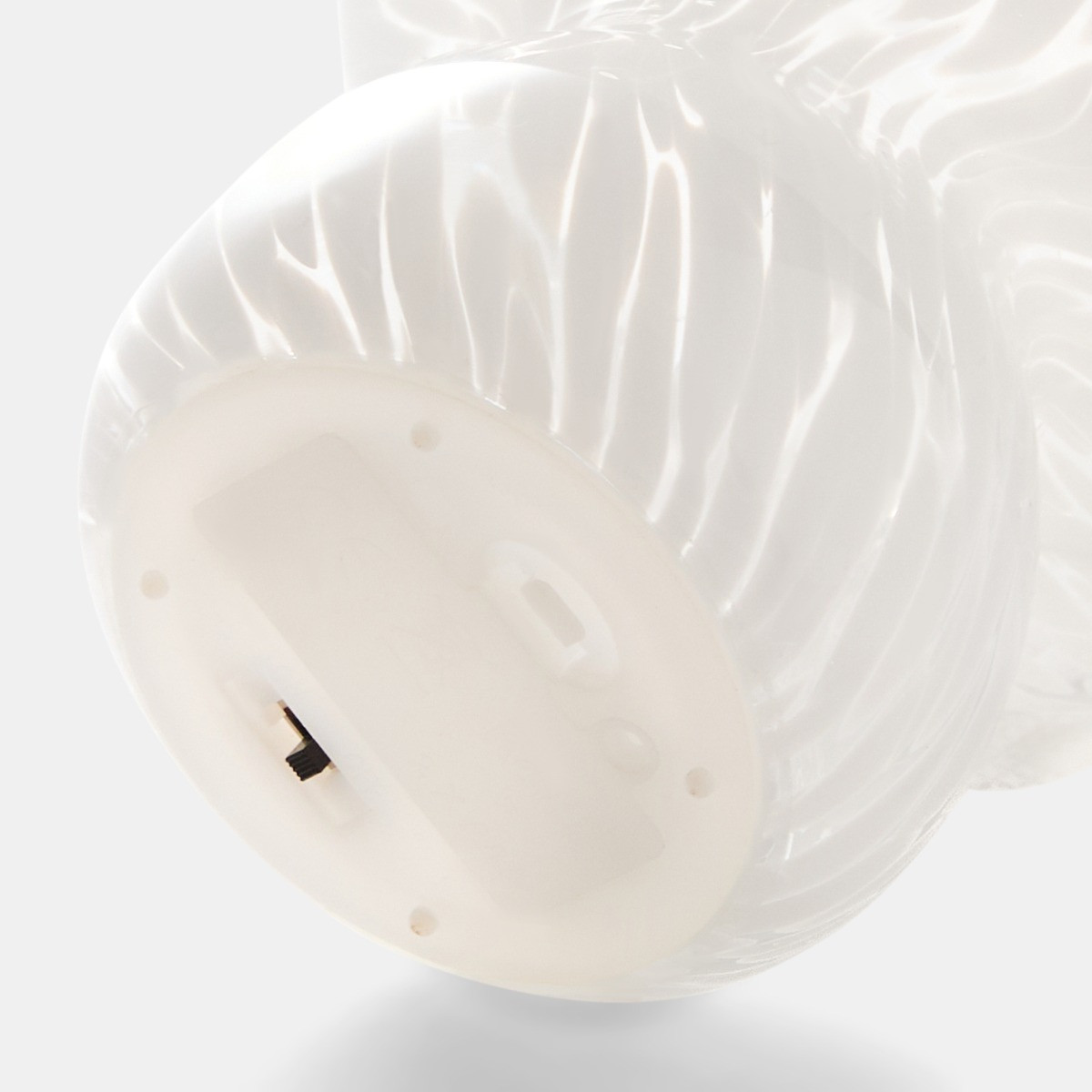 OHS Toadstool Glass Battery Operated Lamp - White>