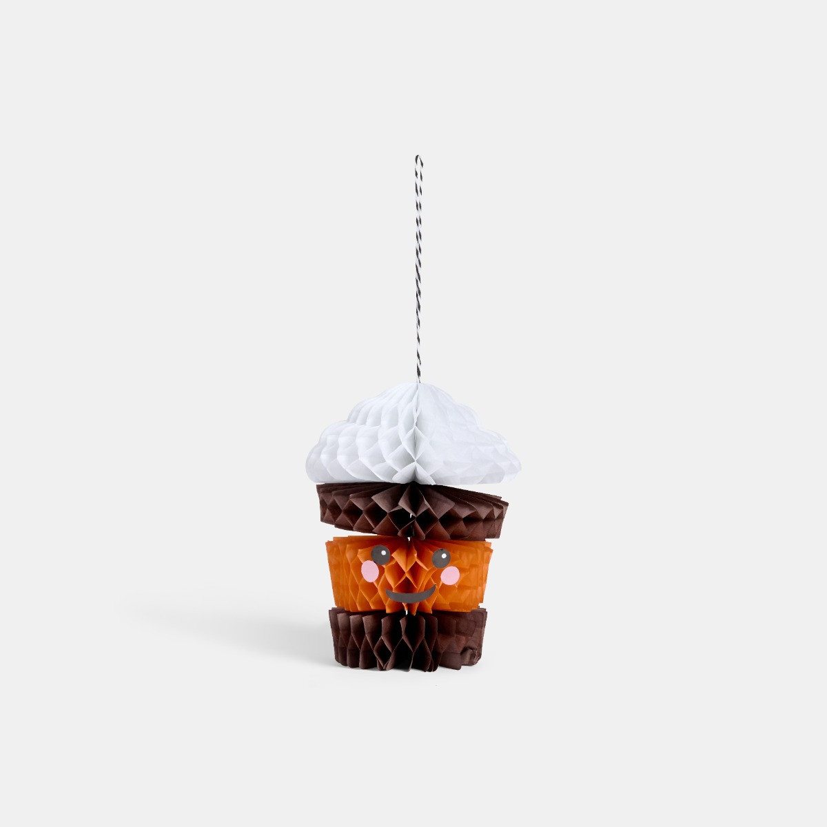 OHS 4 Pack Pumpkin Latte Tree Decorations - Brown>