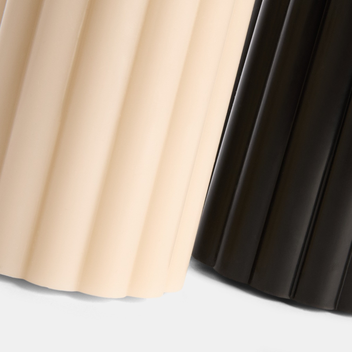 OHS LED Ribbed Candles, Black/Cream - 2 Pack>