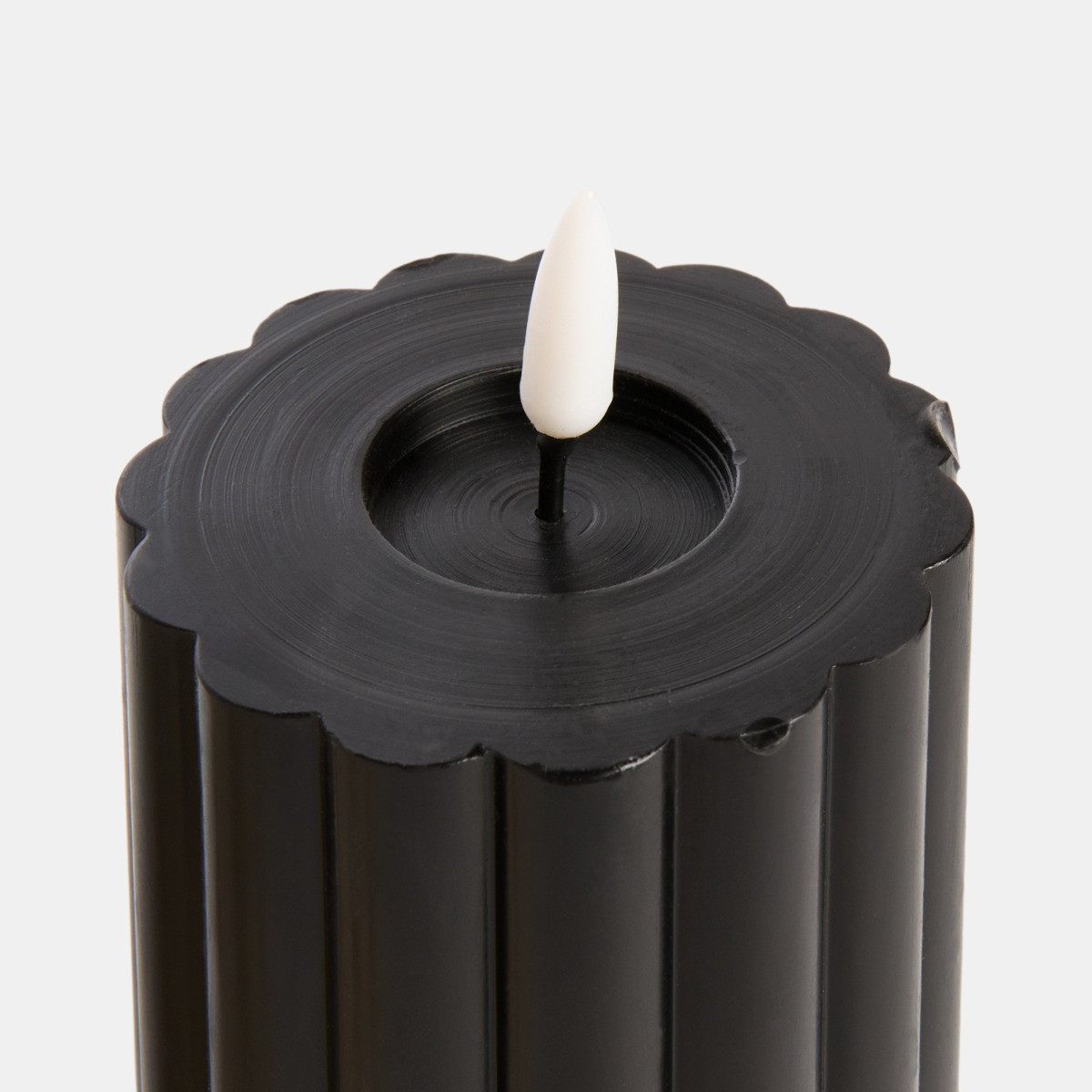OHS LED Ribbed Candles, Black/Cream - 2 Pack>
