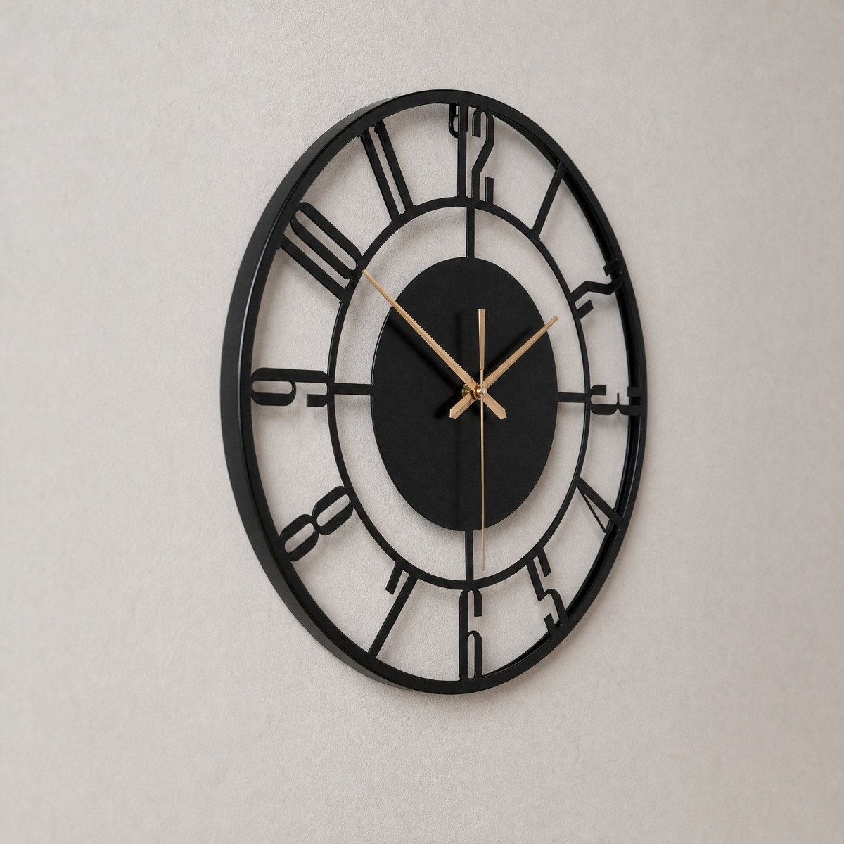 OHS Traditional Skeleton Wall Clock - Black>