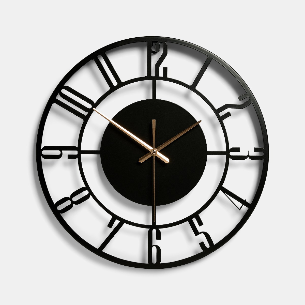 OHS Traditional Skeleton Wall Clock - Black>