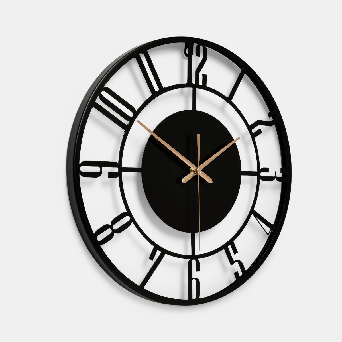 OHS Traditional Skeleton Wall Clock - Black>