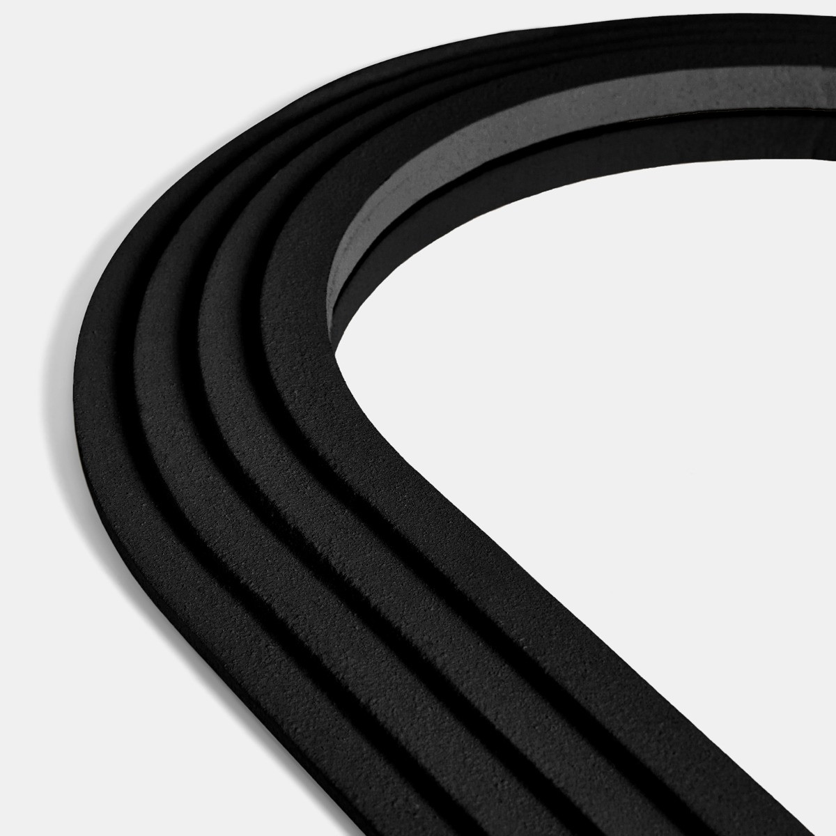 OHS Arch Ribbed Frame Full Length Mirror - Black>