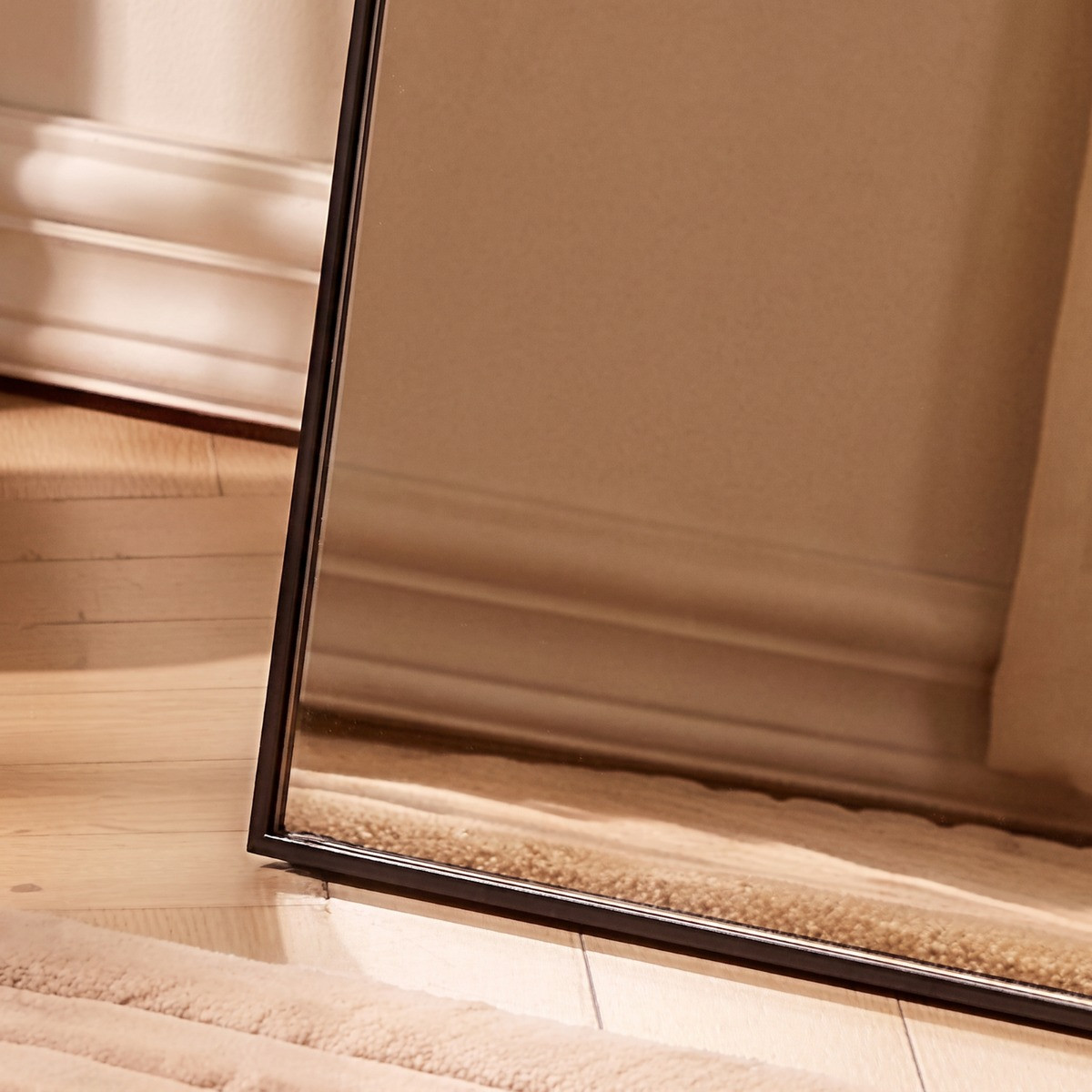 OHS Rectangle Full Length Free Standing Mirror, Black - 160cm>