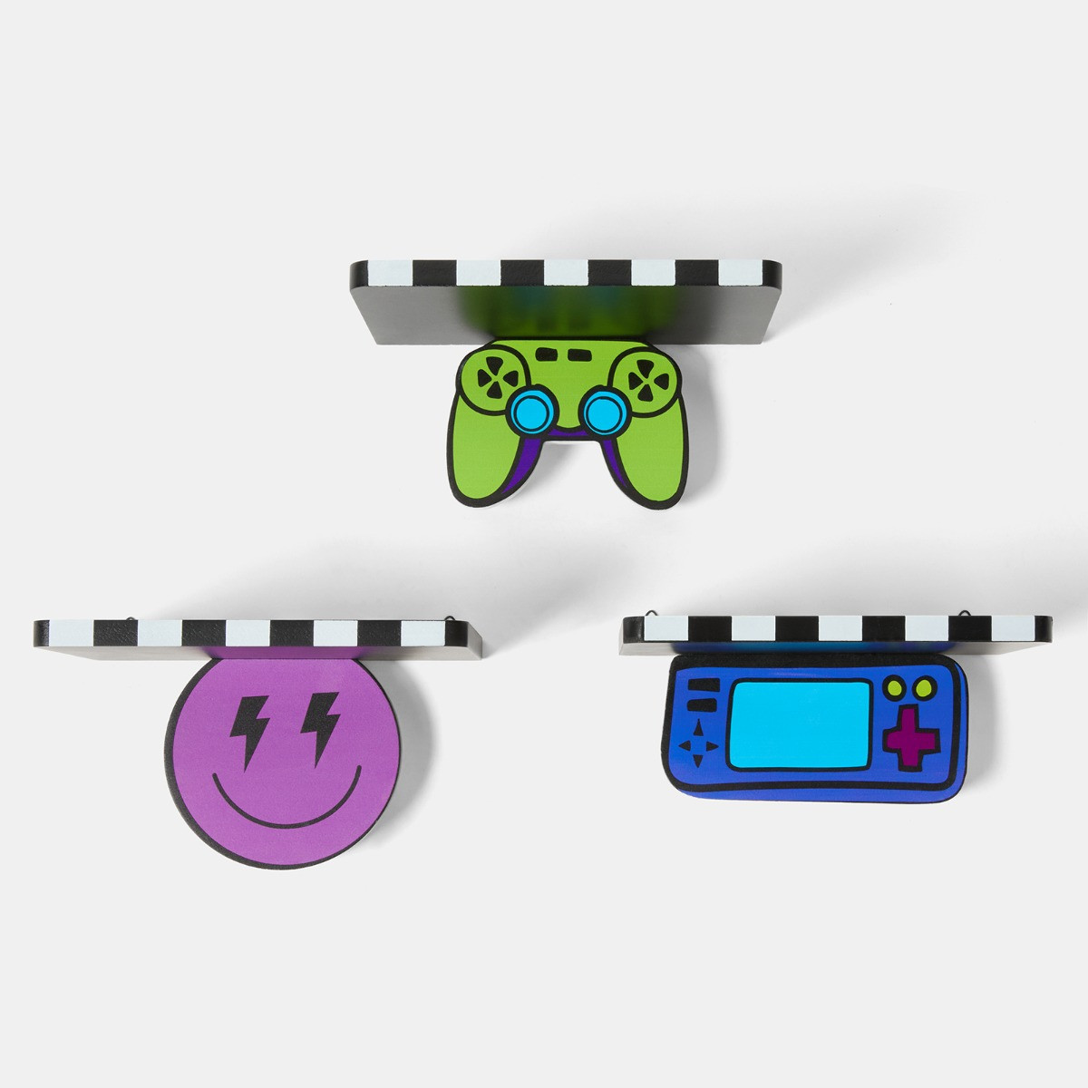 OHS Gaming Checkerboard Shelves, Multi - 3 Pack>