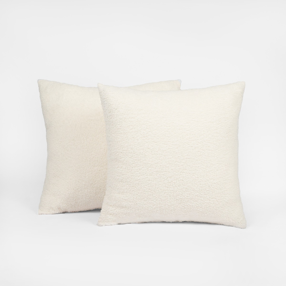 OHS 2 Pack Boucle Cushion Covers - Cream>