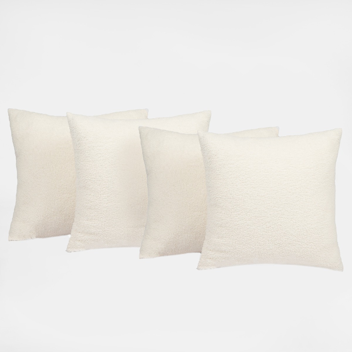 OHS Teddy Bouclé Cushion Covers - Cream>