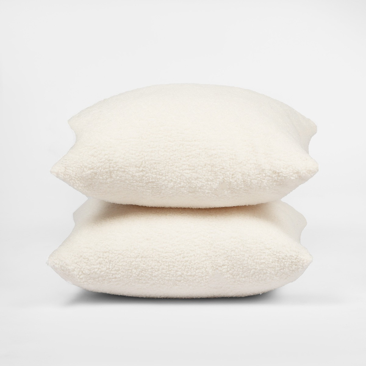 OHS 2 Pack Boucle Cushion Covers - Cream>
