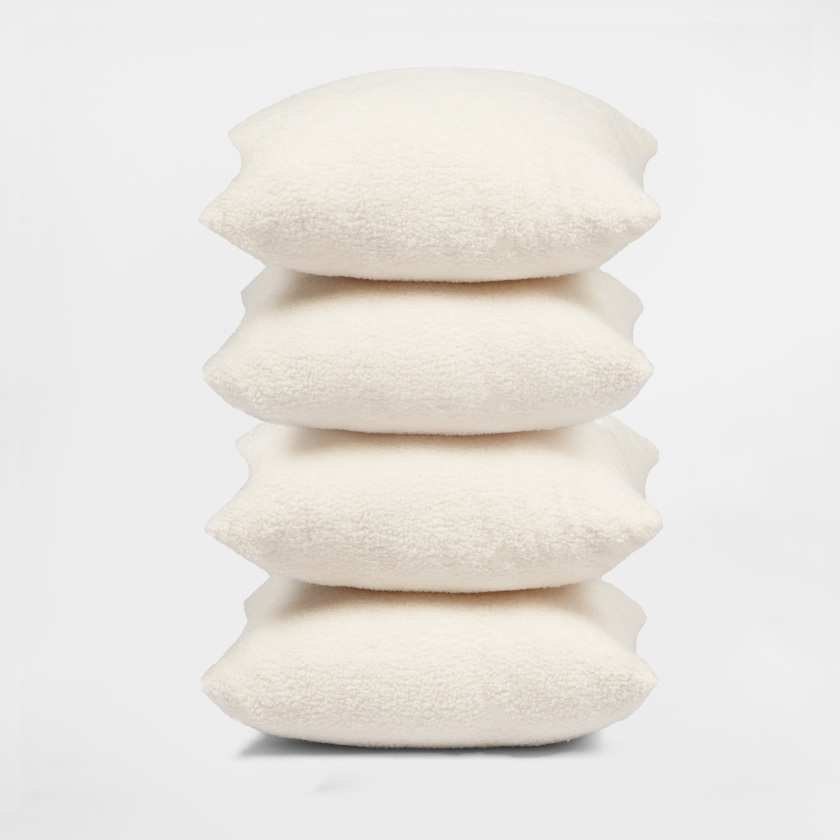 OHS Teddy Bouclé Cushion Covers - Cream>