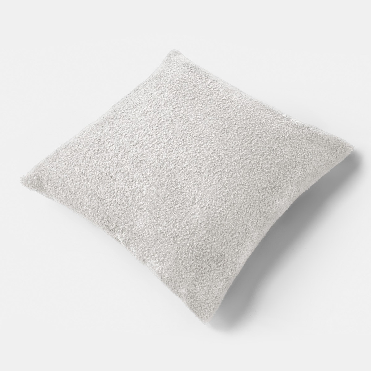 Highams Teddy Bouclé Cushion Covers - Grey