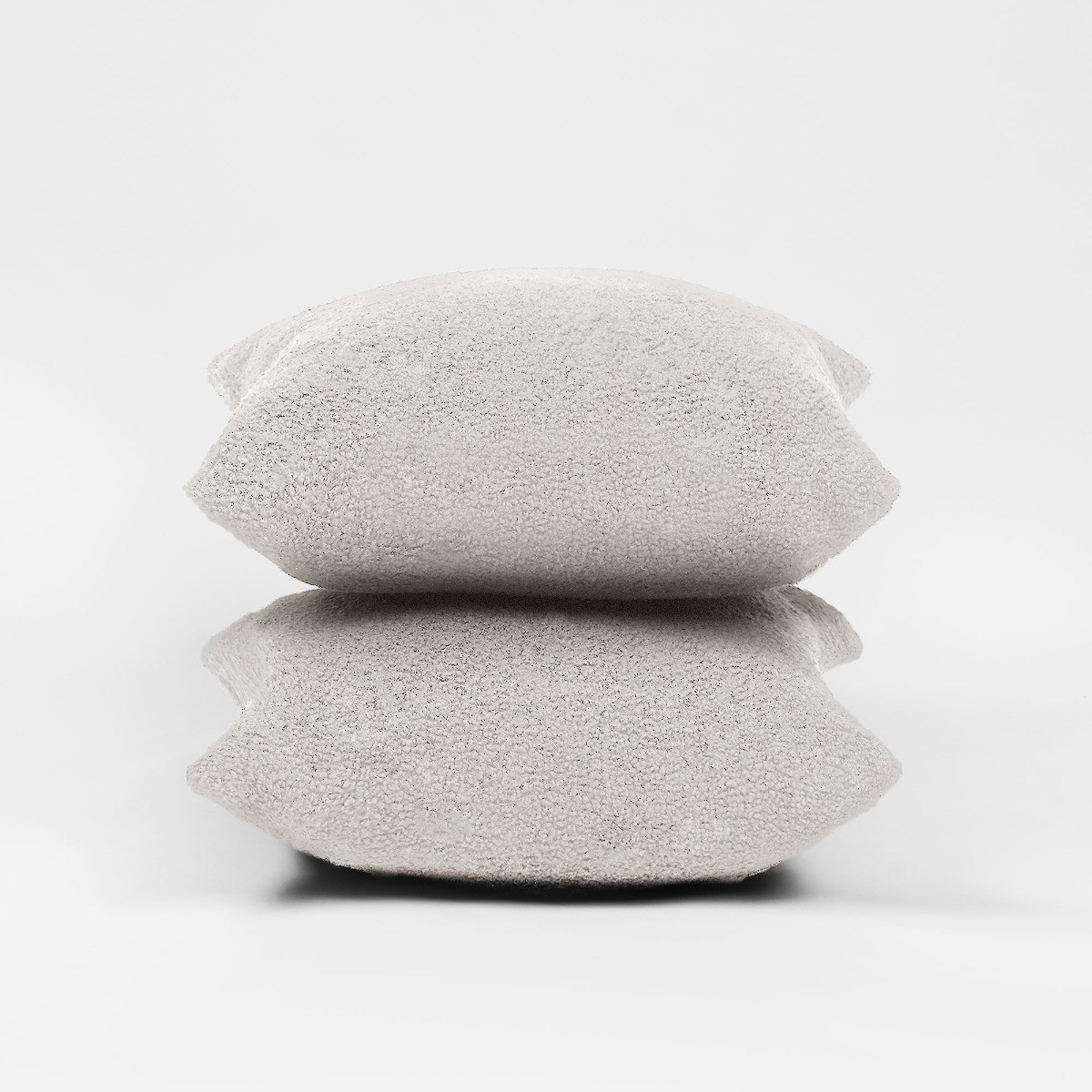 OHS Teddy Bouclé Cushion Covers - Grey>