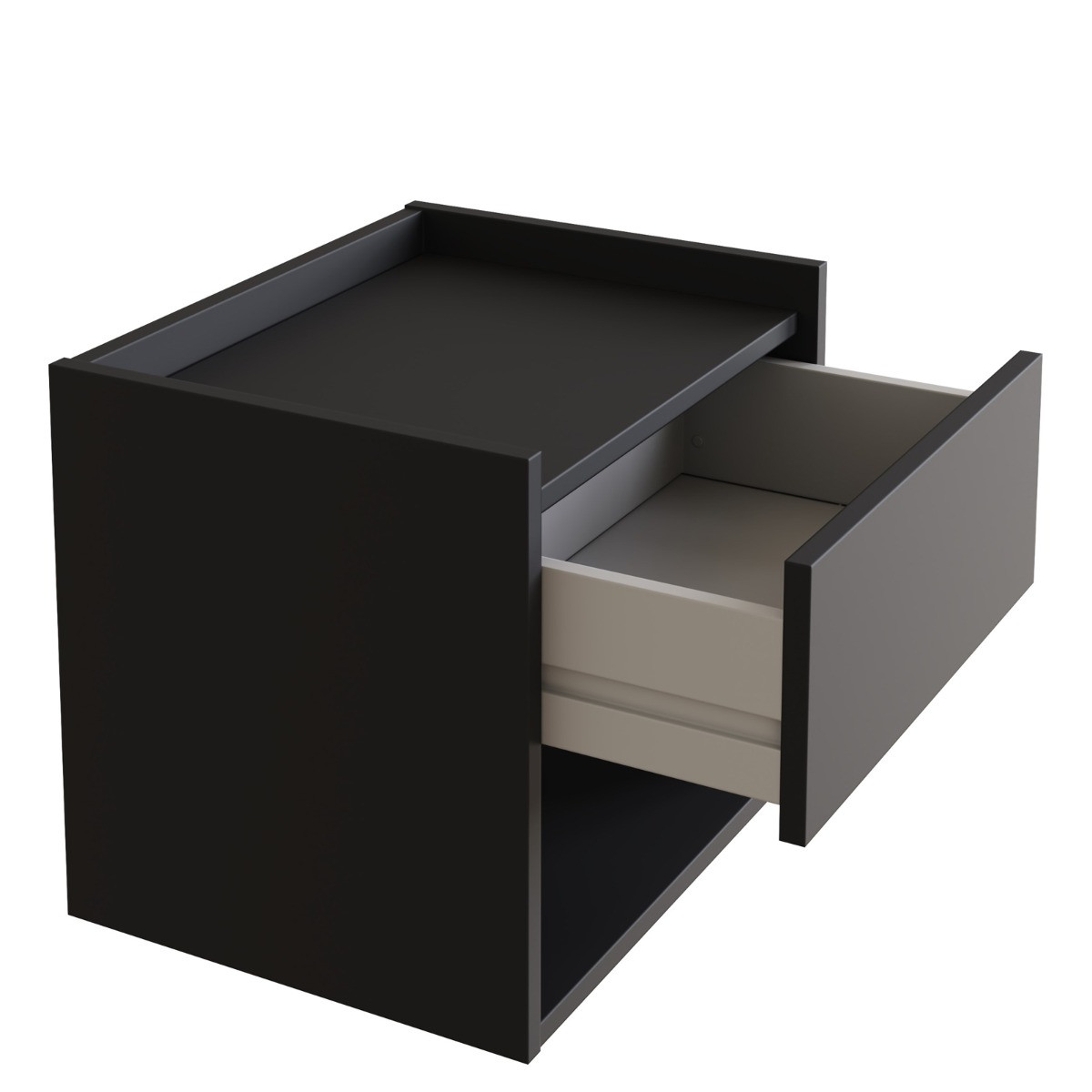 Harmony Pair Of Wall Mounted Bedside Tables Anthracite