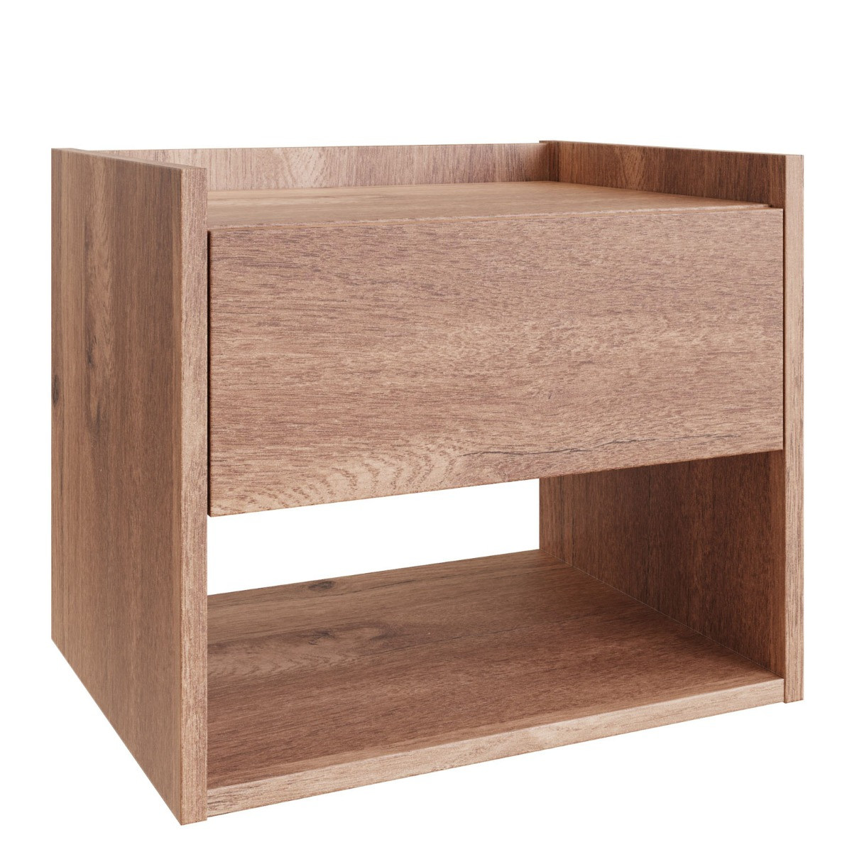 Harmony Pair Of Wall Mounted Bedside Tables - Oak>