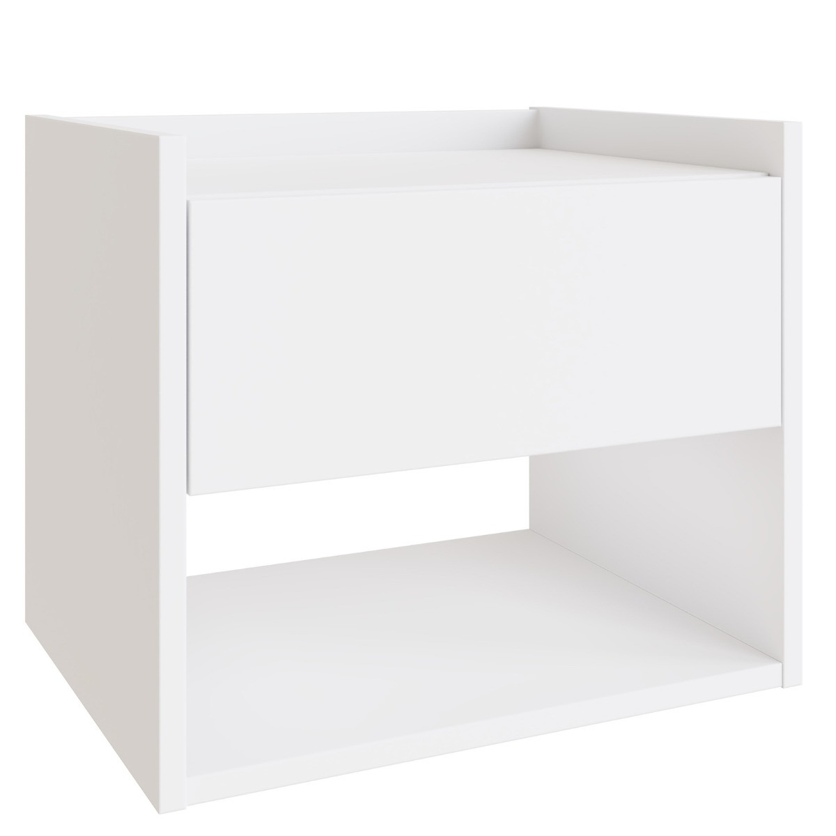 Harmony Pair Of Wall Mounted Bedside Tables - White>