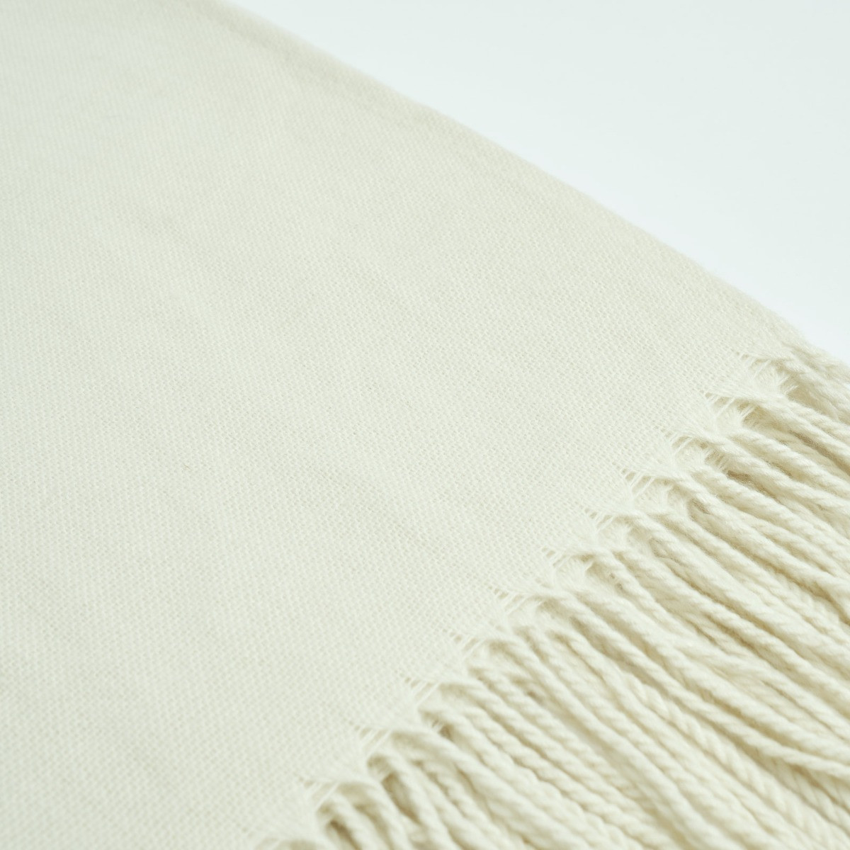 OHS 2 Pack Acrylic Throw, Plain/Chevron - Cream>