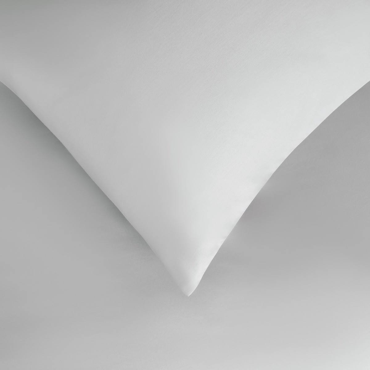 OHS Luxe 400 Thread Count 100% Cotton Sateen Duvet Set, Silver - Single>