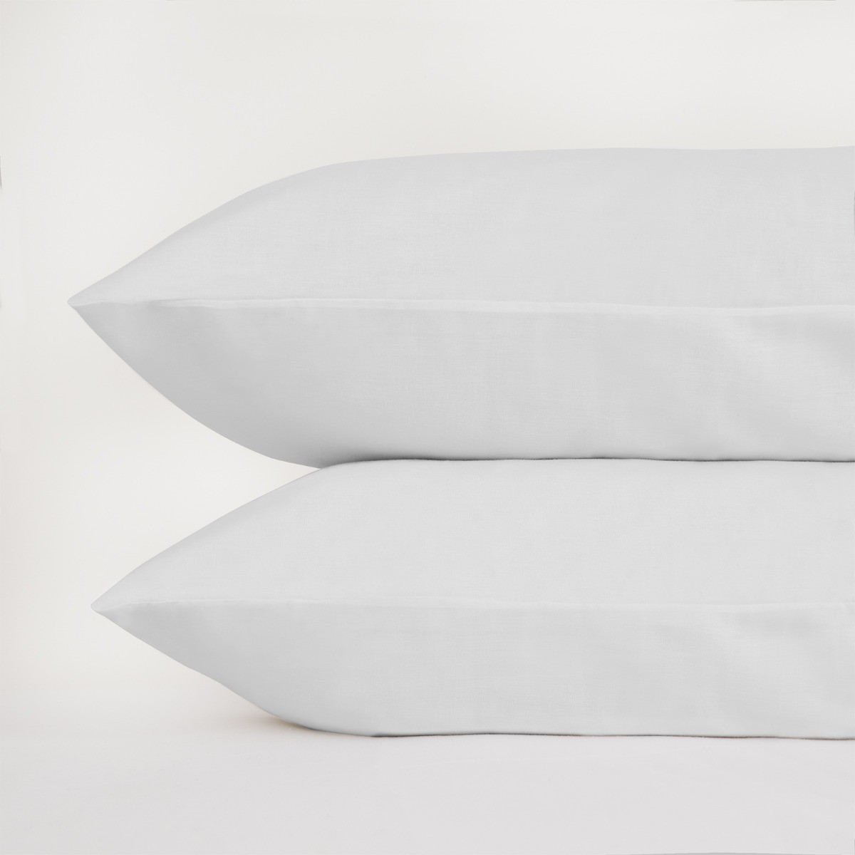 Highams 2 Pack Polycotton Housewife Pillowcases - White>