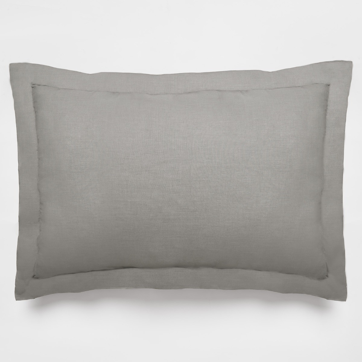 Highams 2 Pack Cotton Oxford Pillowcases - Grey>