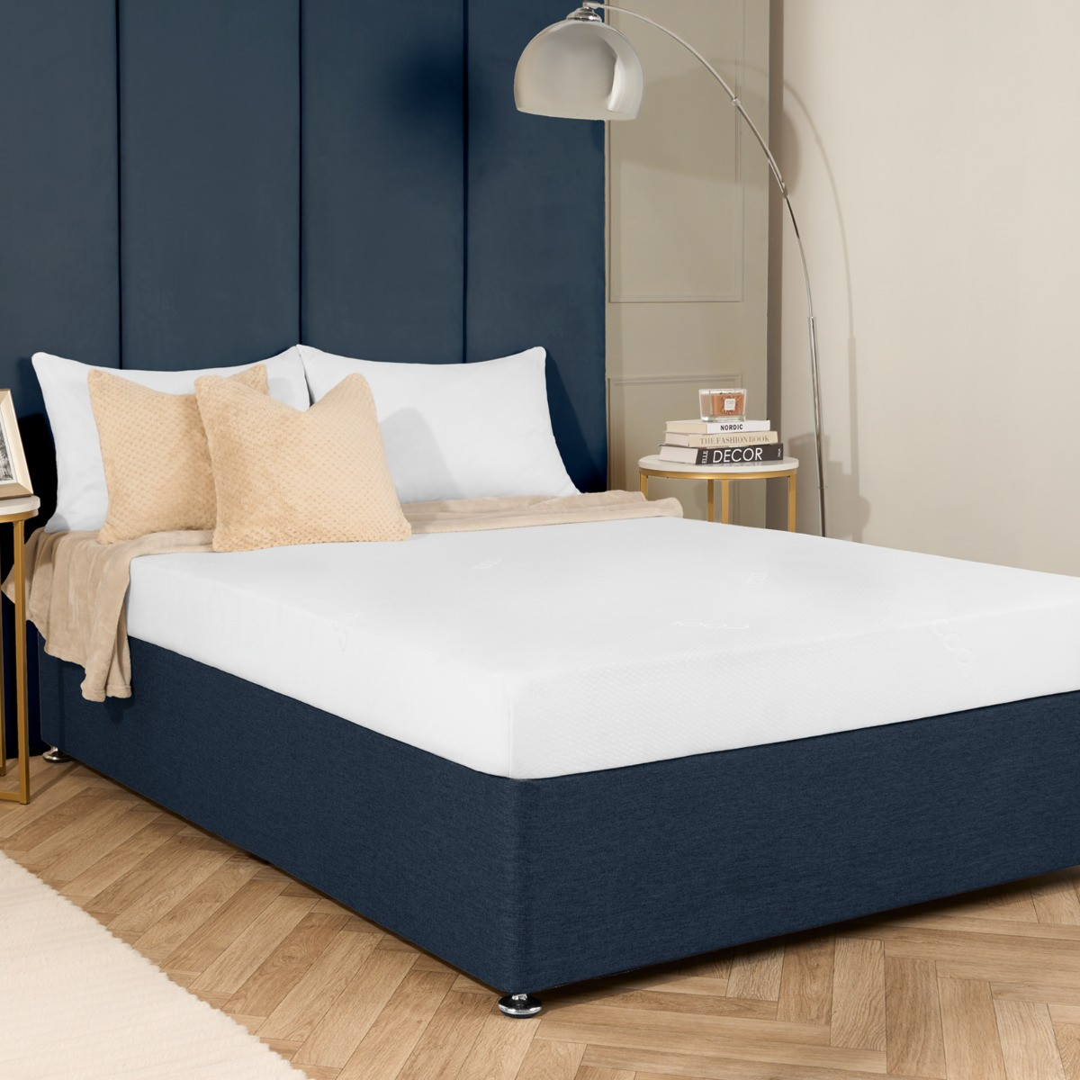 OHS Supreme Pure Memory Foam Mattress, White - Double>