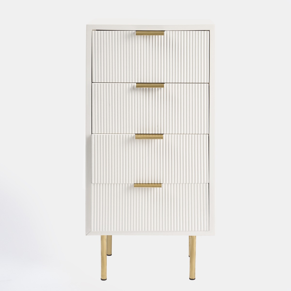 OHS Ribbed 4-Drawer Unit - White>