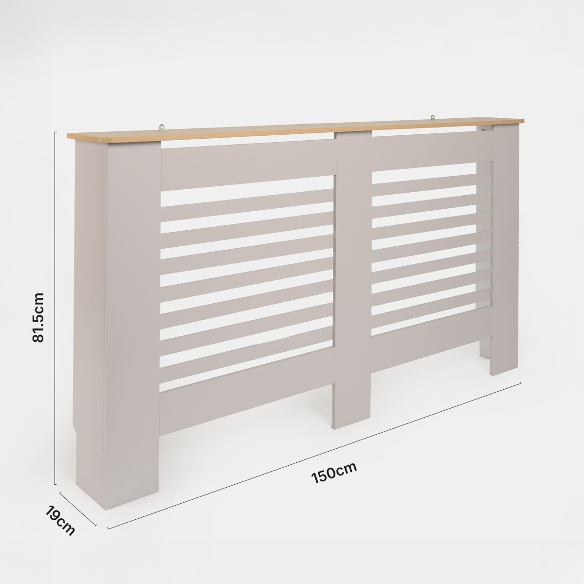 OHS Large Wooden Radiator Cover - Grey>