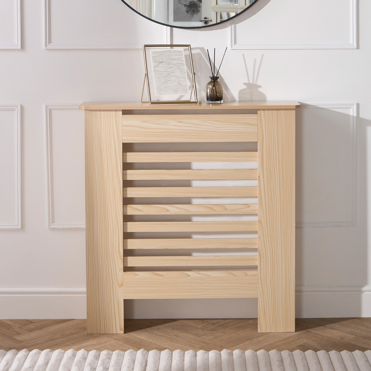 OHS Small Wooden Radiator Cover - Light Wood>