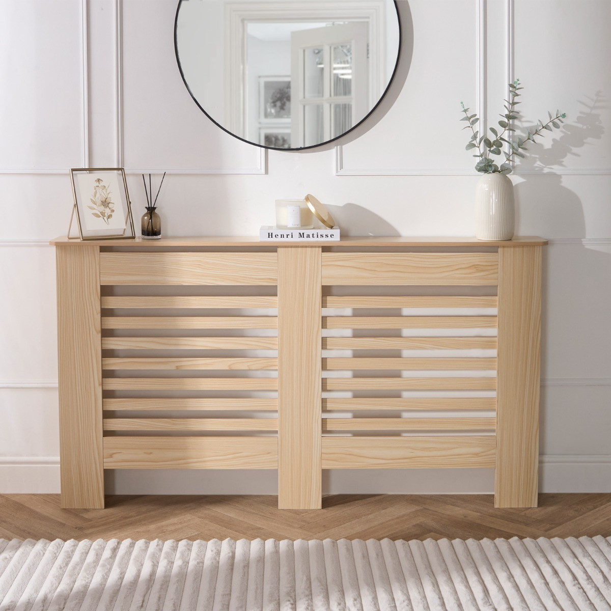 OHS Large Wooden Radiator Cover - Light Wood>