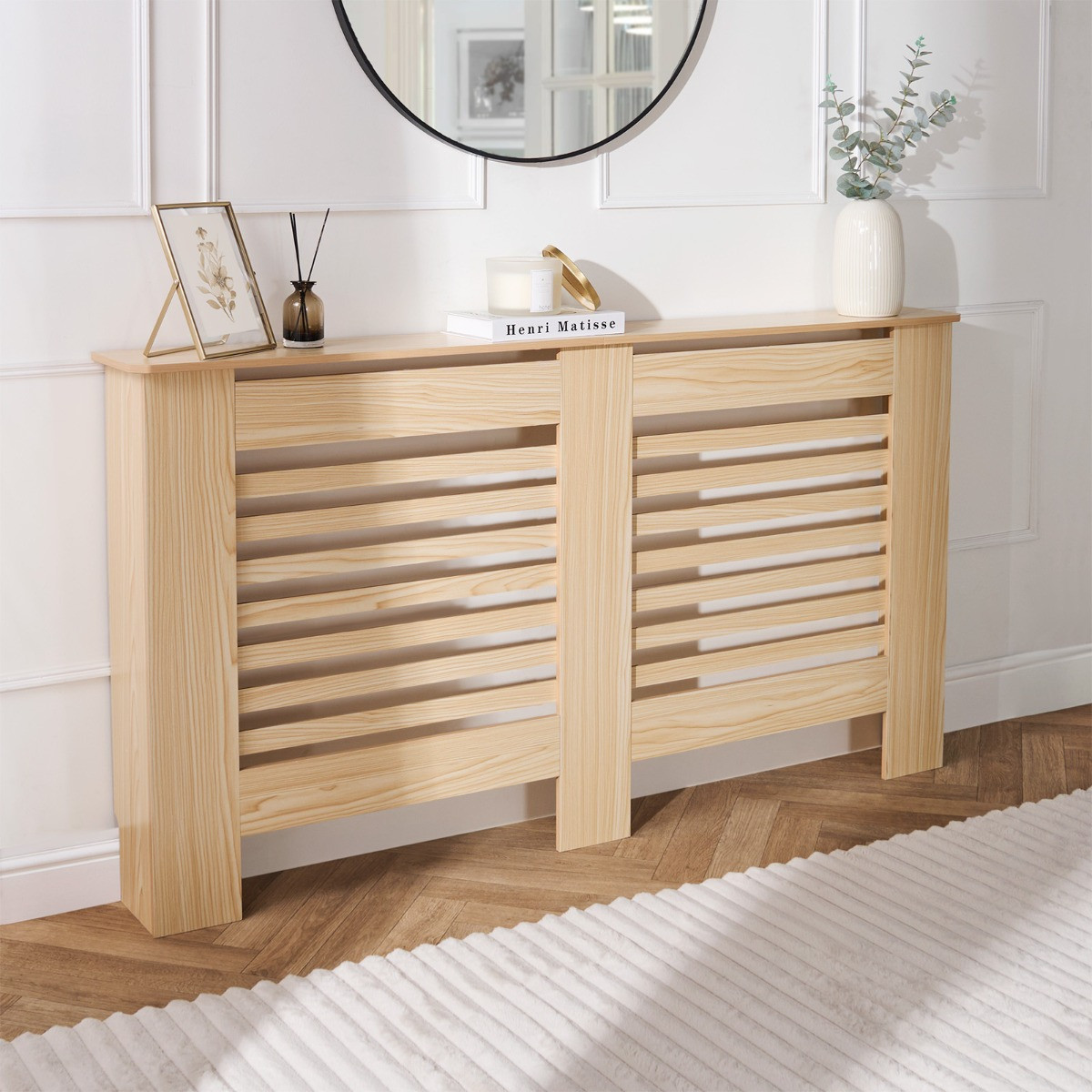 OHS Large Wooden Radiator Cover - Light Wood>