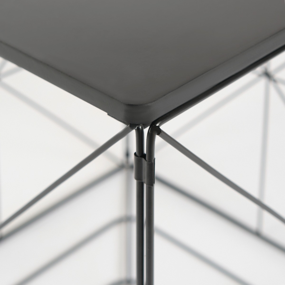 OHS Manhattan Small Storage Basket Side Table - Black>