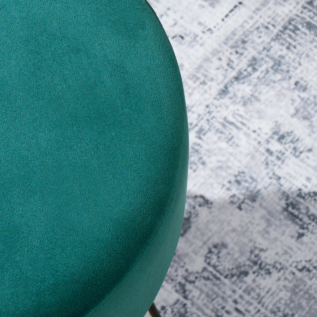 OHS Matte Velvet Hairpin Stool - Teal>