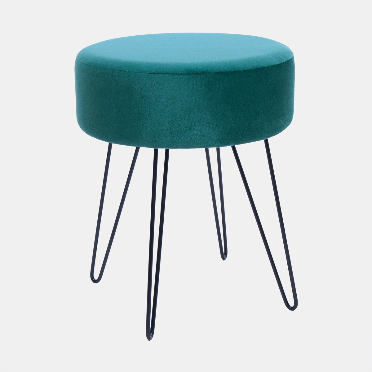 OHS Matte Velvet Hairpin Stool - Teal>