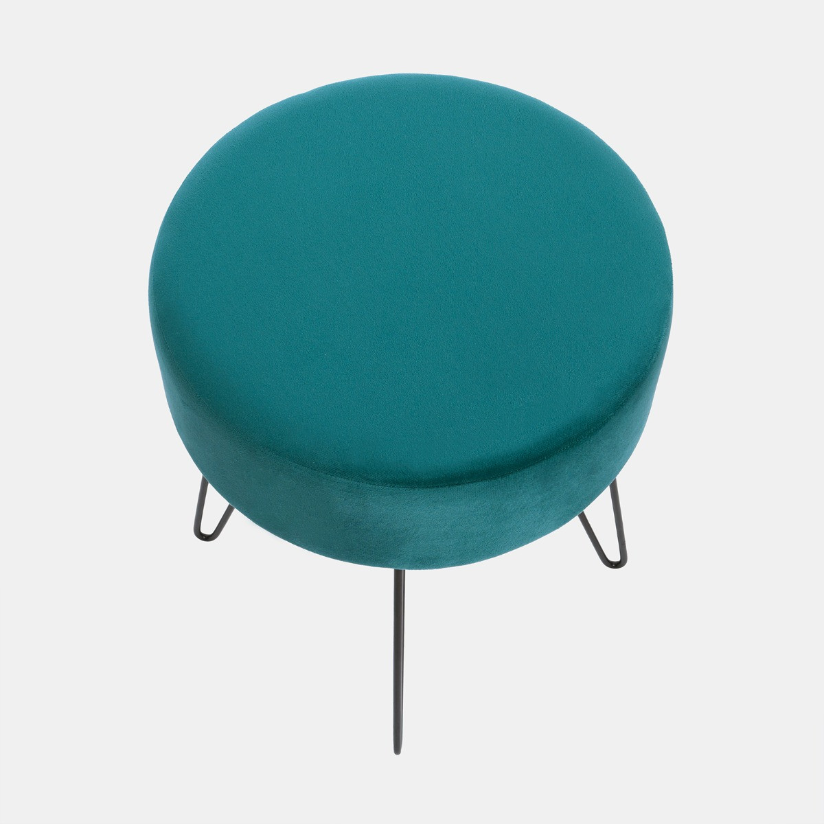 OHS Matte Velvet Hairpin Stool - Teal>