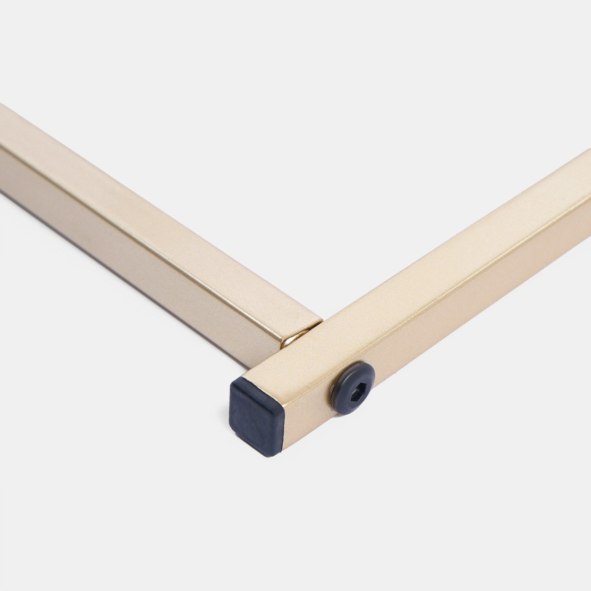 OHS C Shape Marble Effect Side Table - Gold/White>