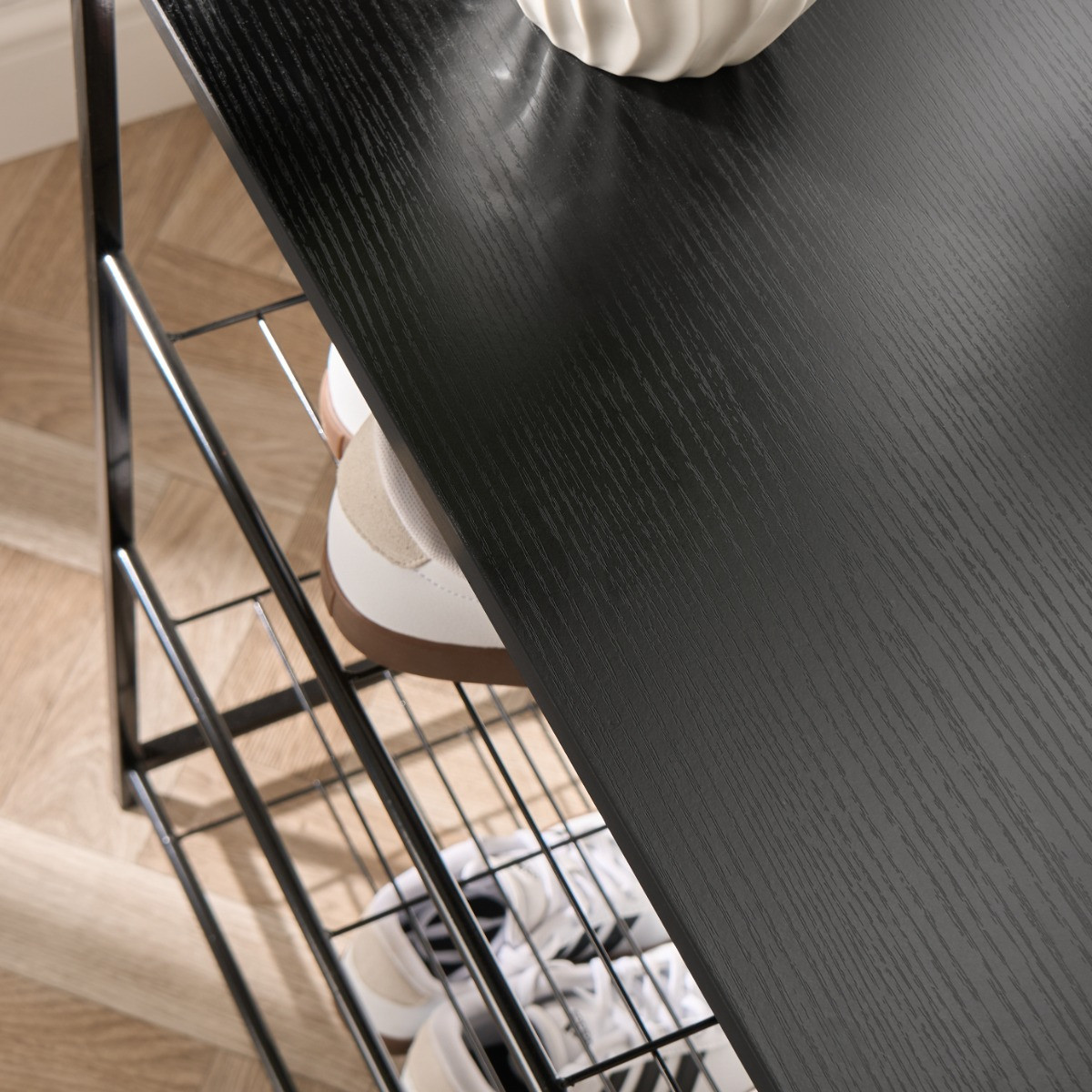 OHS Manhattan Multi Purpose 4-Tier Shoe Rack - Black>