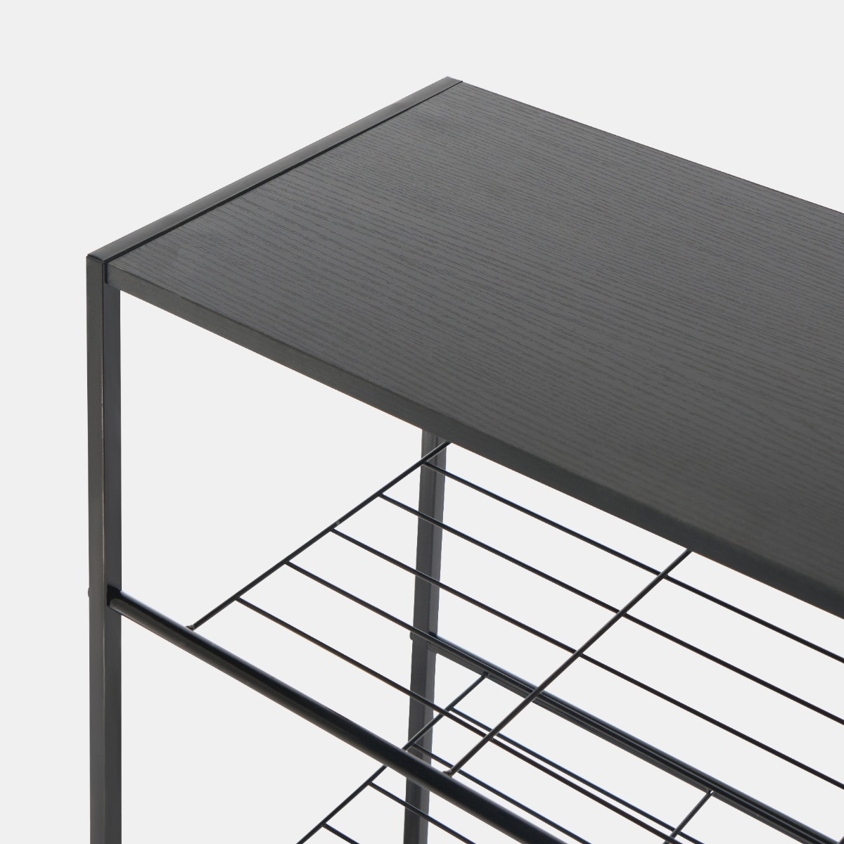 OHS Manhattan Multi Purpose 4-Tier Shoe Rack - Black>