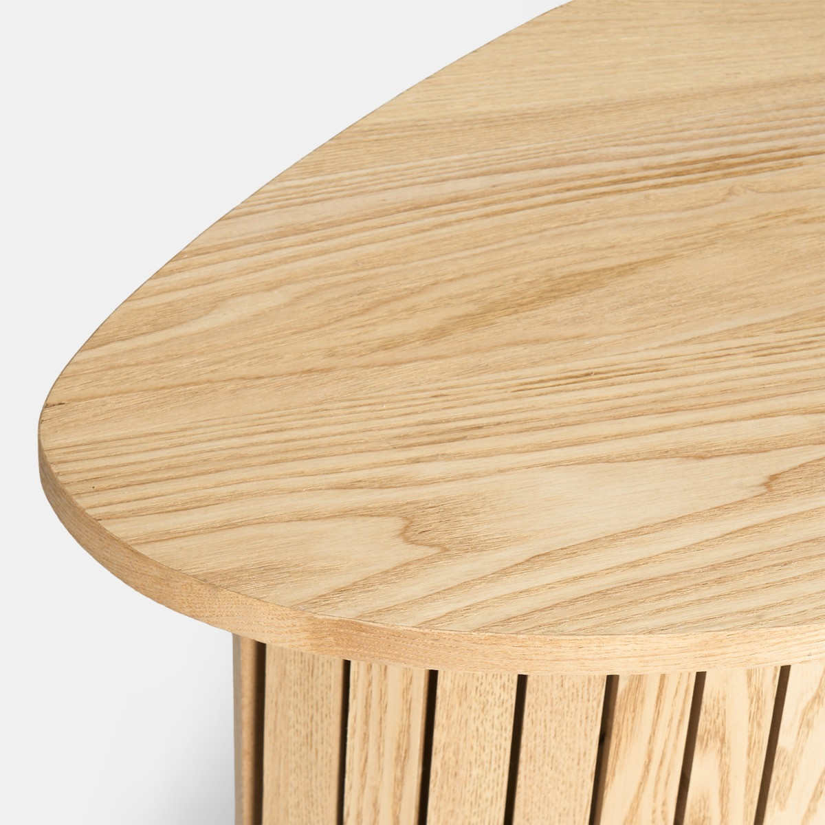 OHS Madison Ribbed Side Table - Light Wood>