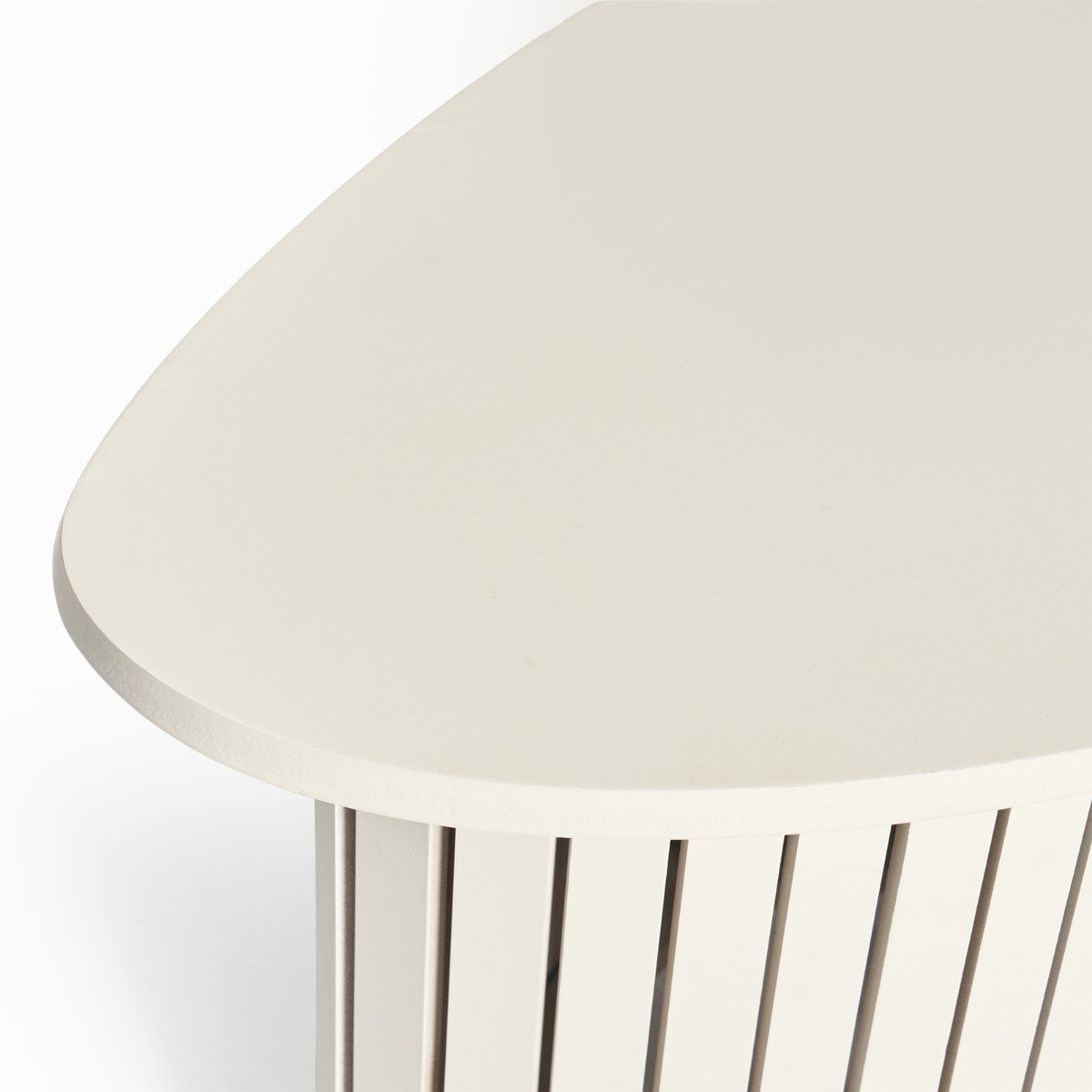 OHS Madison Ribbed Side Table - Cream>