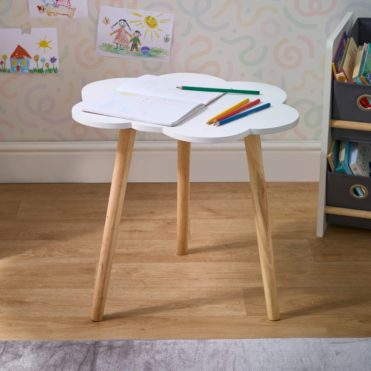 OHS Cloud Shape Side Table - White>