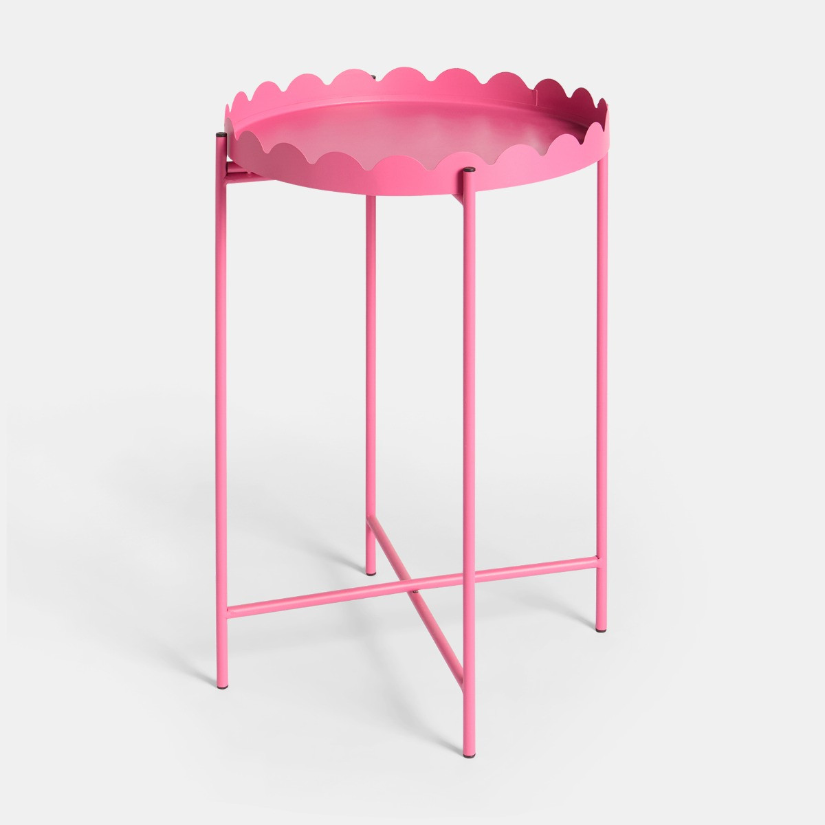 OHS Scallop Side Table - Hot Pink>